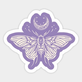 Whimsigoth Moth Moon Sticker